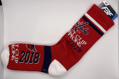 Washington Capitols 2018 Stanley Cup Champions , Adult Large Socks, NWT Cover