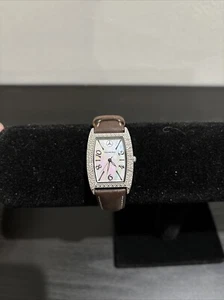 Mercedes Benz Watch Women Silver Tone MOP Diamond Working Battery Replaced - Picture 1 of 10