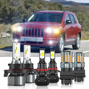 For Hummer H3 2006-2010 6500K LED Headlight Hi/Lo + Fog Light 6 Bulbs Combo kit - Picture 1 of 12