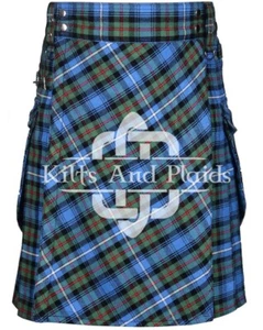 ROBERTSON HUNTING Tartan Scottish Bias Apron Tartan Utility Kilt - Picture 1 of 1
