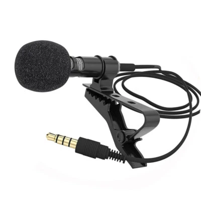 3.5mm Clip-on Lapel External Lavalier Microphone for Cell Phone PC Laptop Pad - Image 1 of 4