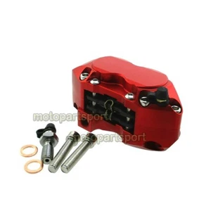Racing 4-piston Brake Caliper Red For Pit Dirt Super Motard Bike Scooter Moped - Picture 1 of 6