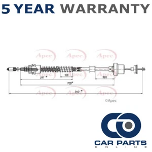 Cable de embrague CPO se adapta a MG ZR 2001-2005 Rover 25 2003-2005 1.1 1.4 1.6 UUC000040 - Imagen 1 de 2