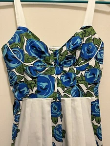 Guess White Blue Turquoise Green Corset-Like Girls Dress - Picture 1 of 10