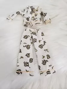 Bratz Doll Monkey Pajamas Slumber Party Meygan Outfit 2 Piece Set y2k flare MGA - Picture 1 of 7