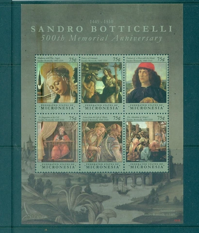 Micronesia - Sc# 891. 2010 500th Ann. Death Sandro Botticelli. MNH $9.00 Cover