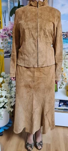 Disfraz de mujer falda de cuero y chaqueta de cuero JENSEN con maxifalda ¡Top! T. 42-44 L - Imagen 1 de 11