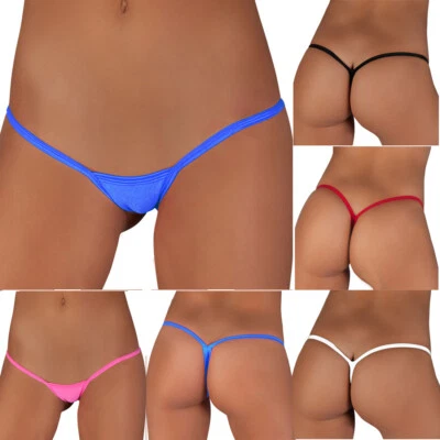 5er Pack Damen Mini Tanga Micro G-Strings Slips Sexy Solid Unterwäsche Panty - Bild 1 von 4