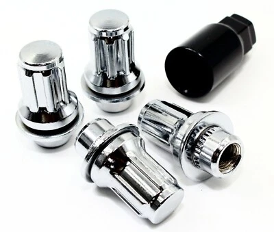 4 Chrome 12x1.5 1.87 47mm OEM Factory Mag Wheel Locks for Toyota Tacoma 4Runner - Image 1 of 4