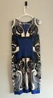 Etro Dress Mixed Abstract Print Cady Sheath Stretch Wool | It Size 50