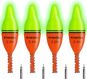 2.2/3.1/4.1inch Fishing Float 3Pcs Color Changing LED Fishing Bobber Waterproof - Picture 1 of 11