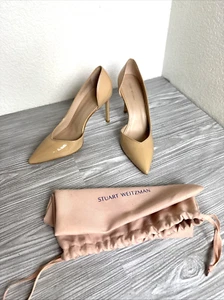 Stuart Weitzman AVENUE 95 Leather PUMP Made In SPAIN Nude  Women’s EU 39.5 US 9B - Picture 1 of 20