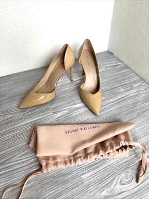 Stuart Weitzman AVENUE 95 Leather PUMP Made In SPAIN Nude  Women’s EU 39.5 US 9B - Image 1 of 4