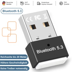 USB Bluetooth 5.3 Adapter PC Dongle Stick 20m Reichweite PC Laptop Maus Tastatur - Bild 1 von 5