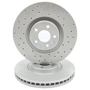 Para Audi A8 4.2 Tdi Quattro Frente Cross Perforados Rendimiento Discos de Freno - Imagen 1 de 8