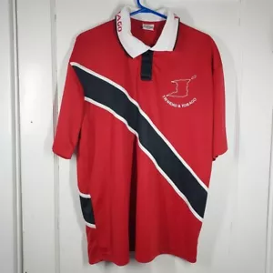 Camiseta de fútbol de colección Trinidad y Tobago roja con rayas negras talla pequeña - Imagen 1 de 8