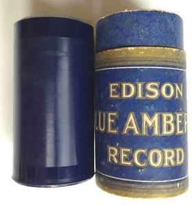 ANTIQUE 1920 "I'D JUST PAINT THE LEAF OF SHAMROCK" EDISON BLUE AMBEROL CYLINDER - Foto 1 di 2