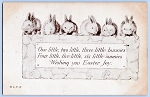 Postcard Cute Easter Bunnies  On Wall   #C11 - Picture 1 of 2