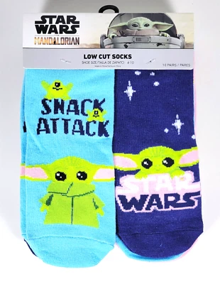 Calcetines Mandalorianos Corte Bajo Star Wars ~ 10 Pares ~ Talla 4-10 ~ Mujeres Niños Foto 1 de 4
