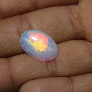 2 Cts 15.2x10.3 MM Natural AAA Red Yellow Fire Ethiopian Opal Oval Cabochon - Picture 1 of 10