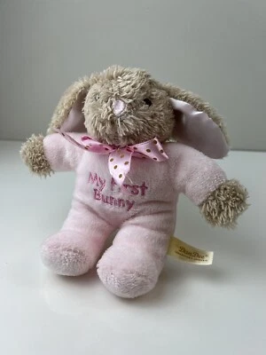 Peluche Dan Dee Rosa Mi Primer Conejo Orejas Satinadas Sonajero Bebé Lovey Foto 1 de 4