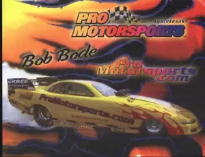 Bob Bode Pro Motorsports 2002 primera versión Dodge Avenger divertido coche NHRA tarjeta de héroe - Imagen 1 de 1