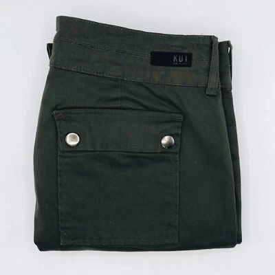 Kut From The Kloth High Rise Ankle Straight Leg Cargo Style Pants Green Size 12 - Image 1 of 4