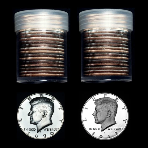 1970 S through 2014 S Kennedy Half Dollar Mint Proof Cover
