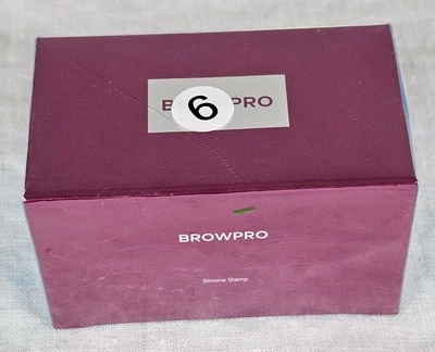 Browpro #6 Eyebrow Simone Stamp Arched Dark Brown Color Exp 03/2028 New/Sealed - Image 1 of 4