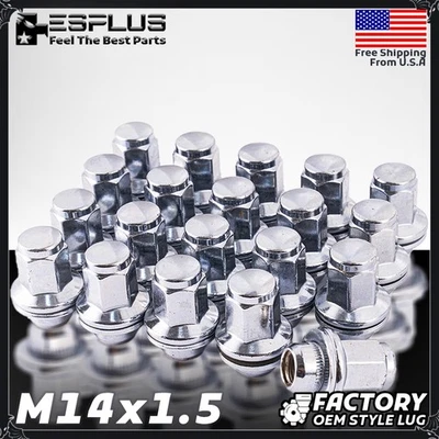 [20] Chrome Land Rover 1.85" OEM Factory 14X1.5 Lug Nut Fit Discovery Range etc - Image 1 of 4