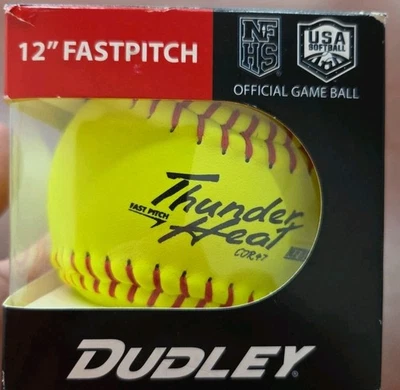 Softbol lanzamiento rápido de cuero Dudley 12" Thunder Heat 4D147Y Foto 1 de 4