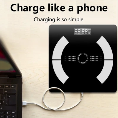 Personenwaage digital LED Display Körper Waage Bluetooth mit APP bis 180Kg DE - Bild 1 von 4