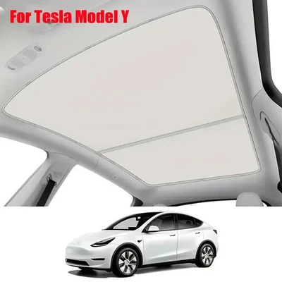 2025 Upgraded Sunshade Roof for Tesla Model Y 2025-2020 [Never Sag] Heat white - Image 1 of 4