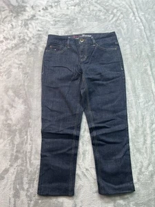 Tommy Hilfiger Spirit Skinny Mid Rise Y2K Jeans Womens Sz 4S Dark Blue Crop - Picture 1 of 13