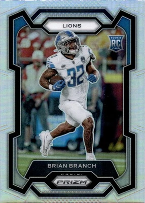 2023 Panini Prizm - Rookies Brian Branch #328 Silver Prizm (RC)  - Image 1 of 2