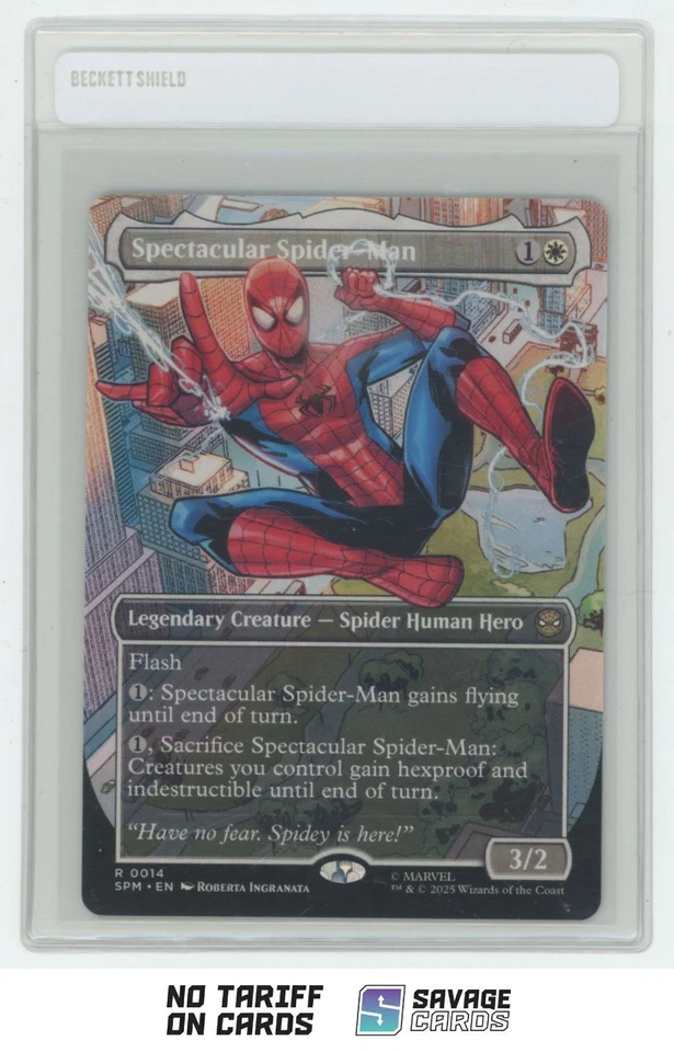2025 MTG Magic Marvel's Spider-Man (Borderless) Spectacular Spider-Man #R 0014 - Image 1 of 3