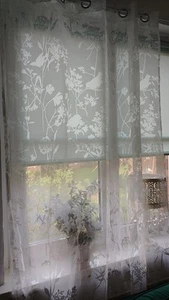 Deko Store , 240 x 140 cm, Ösen, Ausbrenner-Qualität, transparent, Vogeldruck - Bild 1 von 11