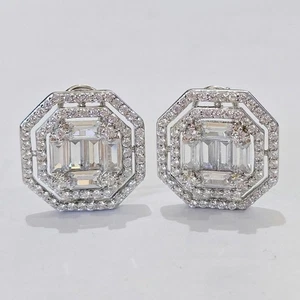 Rhodium Over 925 SS Bella Luce White Lab Diamond Earrings NWT DOCLY4 - Picture 1 of 3