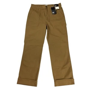 LEE Heritage High Rise Utility Carpenter Pant Straight Leg Women 10 M Tumbleweed - Picture 1 of 18