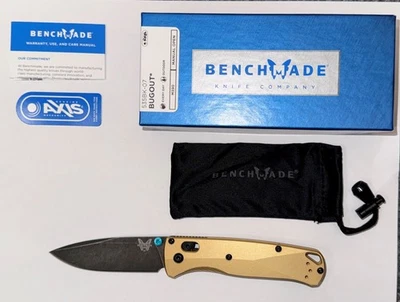 Benchmade 535BK-07 BUGOUT - Latón quemado Aluminio | Acero M390 | DLC Battlewash Foto 1 de 4