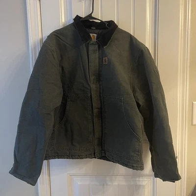 Chaqueta Carhartt De Colección Hombres XL Verde Musgo J22MOS Acolchada Pato Trabajo Grunge Y2K Foto 1 de 4