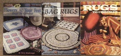 3 Crochet Rugs Rags to Rugs Fabric Baskets Leaflets 9537 2800 1414 - Image 1 of 2