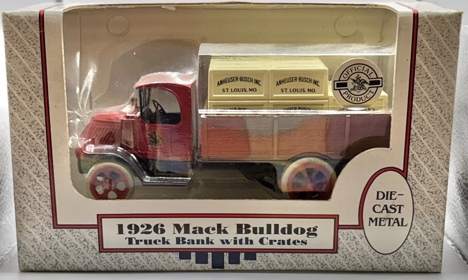 ERTL 1:38 Anheuser-Busch 1926 Mack Bulldog Truck Die Cast Metal Coin Bank - Image 1 of 4