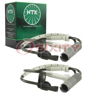 2 pc NGK NTK Front ABS Wheel Speed Sensors for 2006 BMW 330i Antilock Brake ig - Image 1 of 4