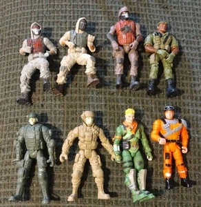Lot Of 8 Lanard And Off Brand Gi Joe Like Figures - Picture 1 of 17
