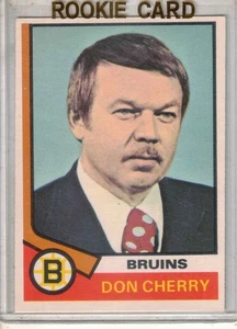 1974-75 OPC O-Pee-Chee hockey Don Cherry RC rookie original trading card NM+++ - Picture 1 of 2