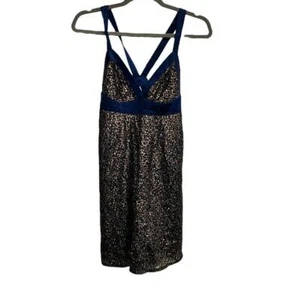 Voom By Joy Han ärmelloses Kleid blau mit goldenen Flecken XS - Bild 1 von 4
