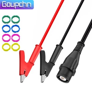 BNC Safety Male Plug to Dual Alligator Clip Coaxial Cable Oscilloscope Test Lead - Picture 1 of 11