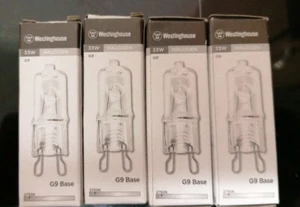 4 x westinghouse g9 base 33w halogen bulbs - Picture 1 of 1