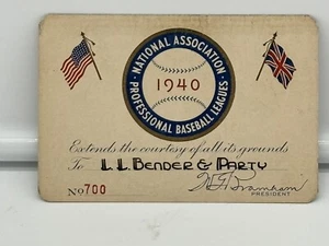 194O NAPBL Pass Ticket Phil Rizzuto Age 22/GM 149/347/HR 20/Kansas City Blues⚾️ - Bild 1 von 3